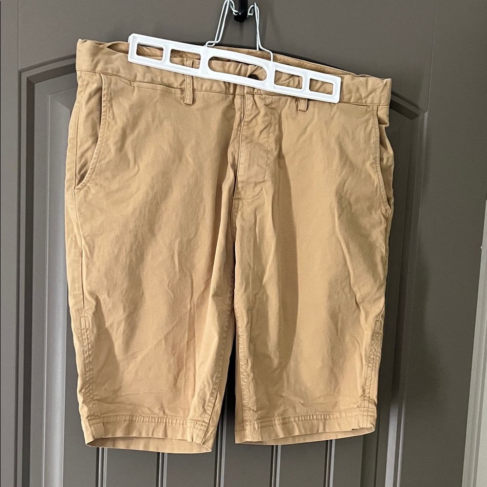 Classic Tan Flat Front Men's Shorts